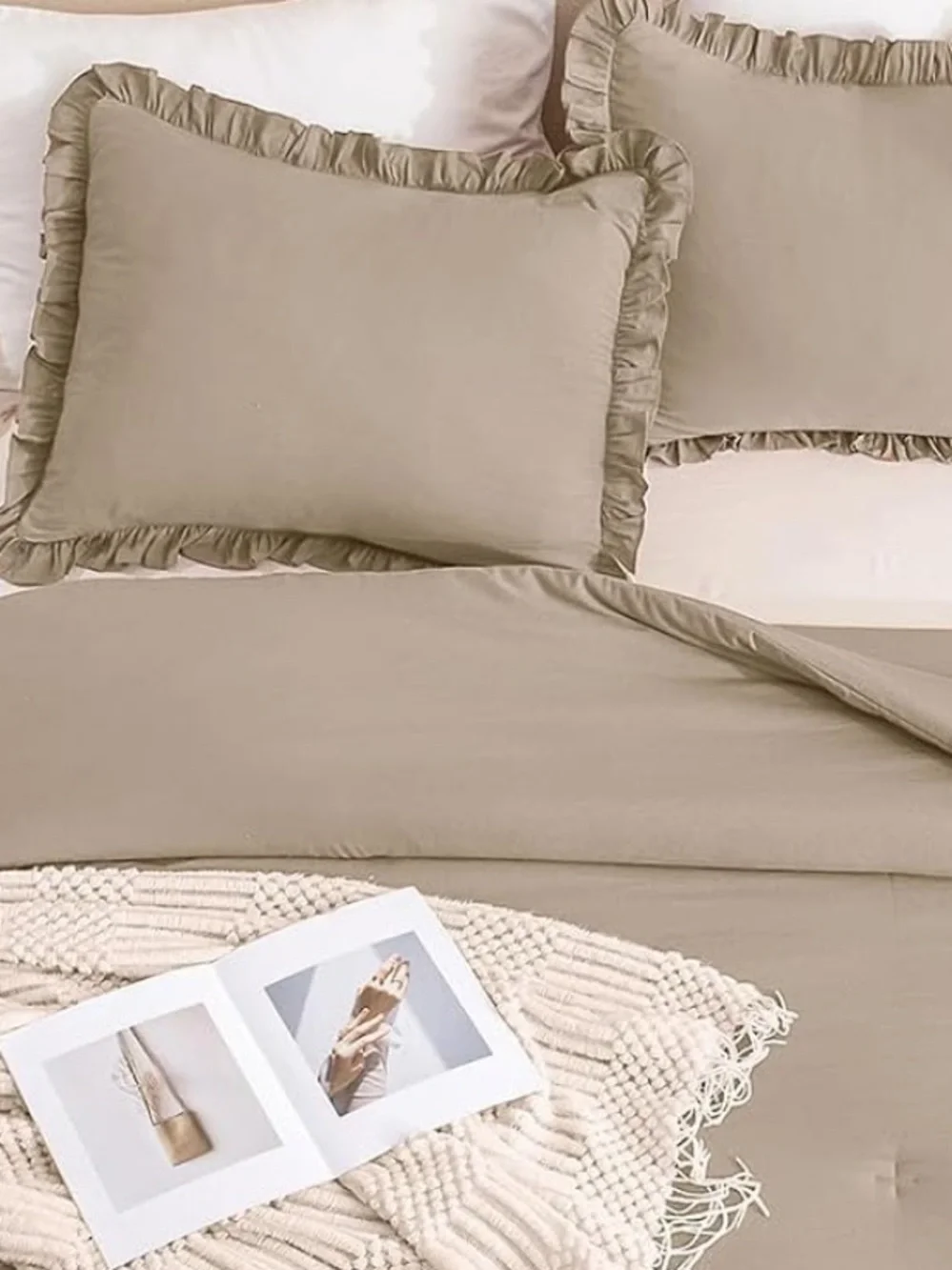 Double Ruffle Comforter Set- Queen